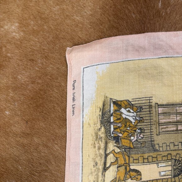 Vintage Guinness Brewery Dublin Linen Tea Towel 60s Irish Souvenir - Picture 5 of 7